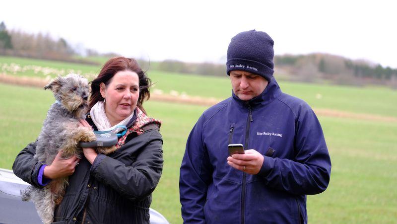 Karen Masters with Mat.. Has he found something interesting on his phone he is about to share?