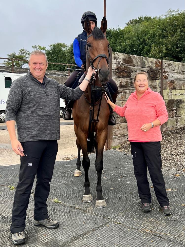 John and Mandy looking pleased with their latest syndicate horse