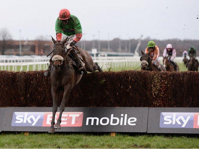 Winning the Sky Bet Chase at Doncaster in January 2014