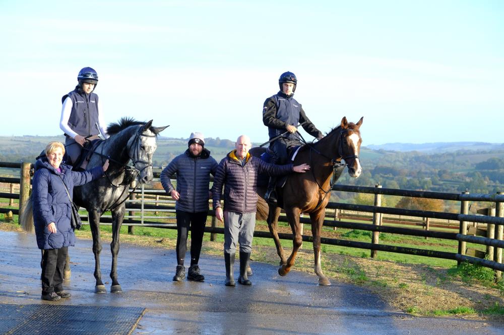 Eileen, Lee and Paul Martin with their KBRS horses Galante De Romay and Percy Veering