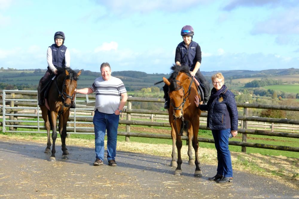 Tony and Charlotte with their KBRS horses General Hubble and Isle Of Gold
