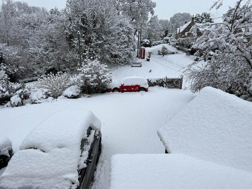 Archie's car under snow