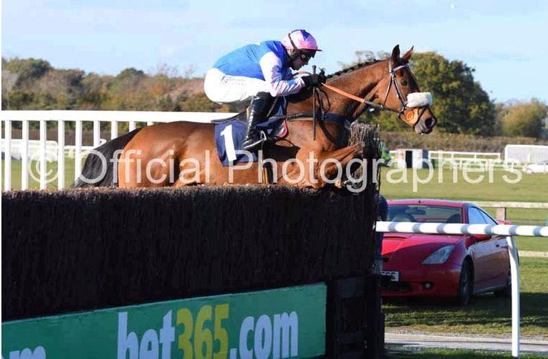 Jumping the last at Wetherby