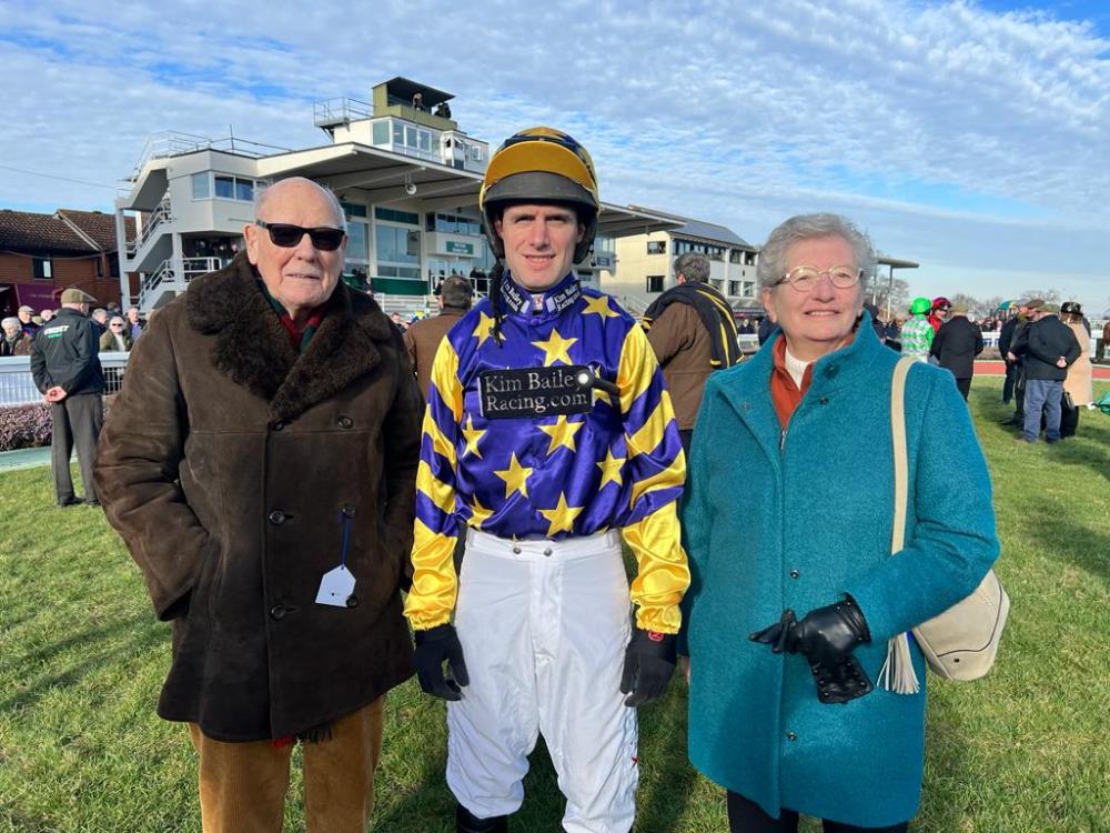 Peter and Olive Smith with David before their KBRS horse Mikhailovich’s race