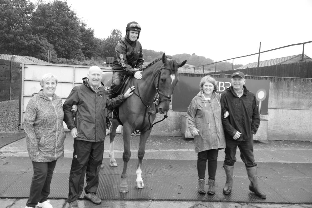 Eileen and Paul and Tracy and Garry with their KBRS horse Phantom Getaway