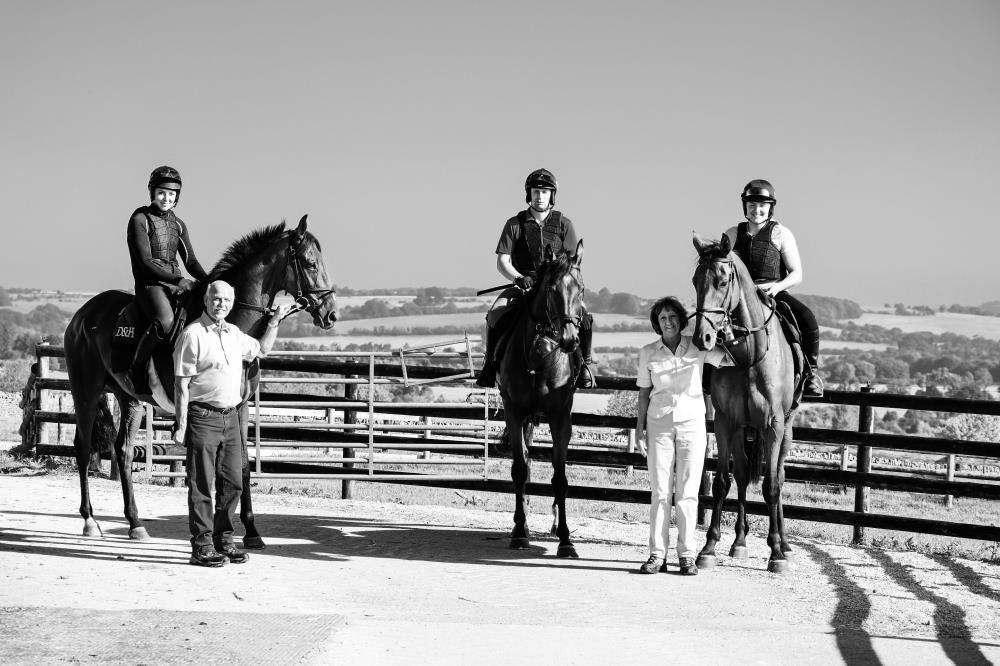 John and Veronica with their horses Parcd'Amour, Trelawne and Killigarth.