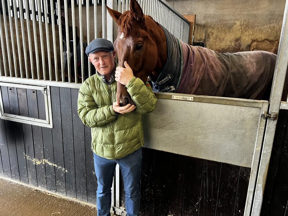 Peter McGrane with Ron Wadey's horse Shady Wadey..