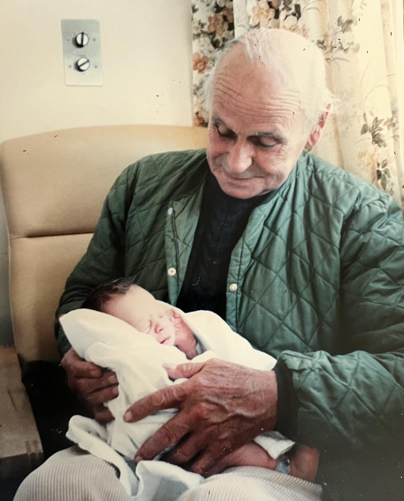 35 years ago. My father with his grandson Harry..