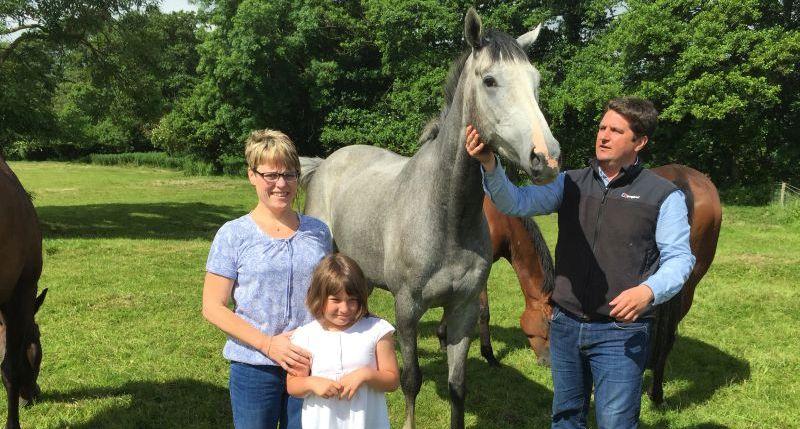 Michelle and Sophie Dudderidge with Silver Kayf and Mat 