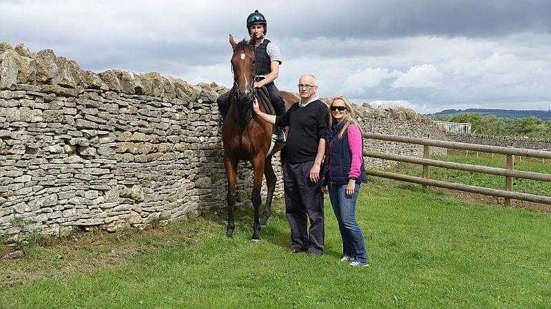 Desaray with one of his 'new owners' David Shuttle and his daughter Lara