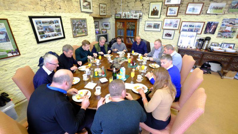 CD Tours breakfast after walking up the gallops