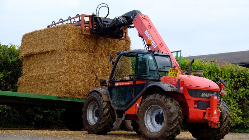 Straw being delivered