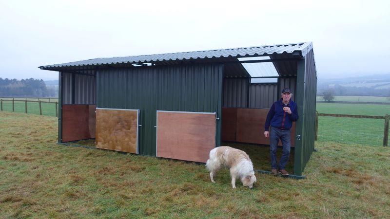 Simon Sherwood looks pleased with the Premier Shelter he has built me yesterday....